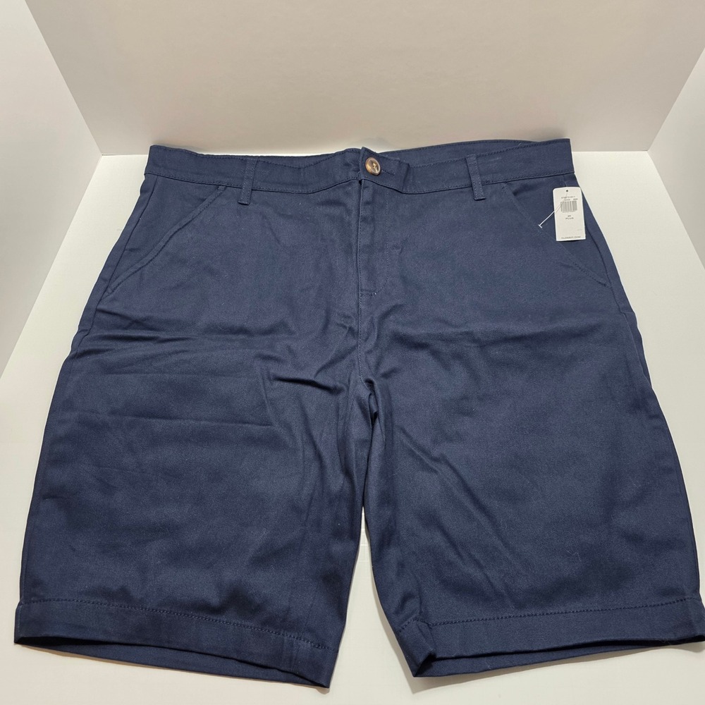 Old Navy Kids Navy Blue Bermuda Stretch Shorts Size 20 Plus Adjustable Waist